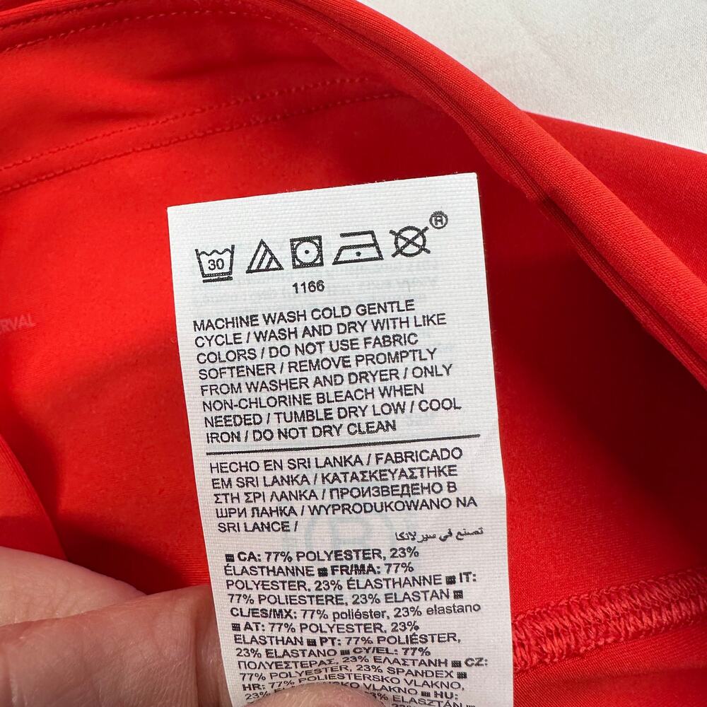Athleta Leggings Womens 1X Red Interval Stash Pocket 7/8 Workout Gym Sporty Run - Picture 6 of 12